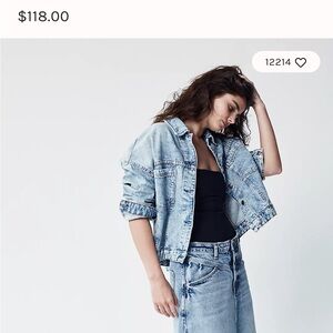 We the free Blue Denim Skirt